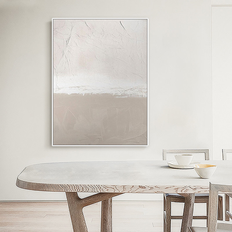 手绘油画玄关走道装饰画现代简约设计师极简抽象高级灰大幅挂画