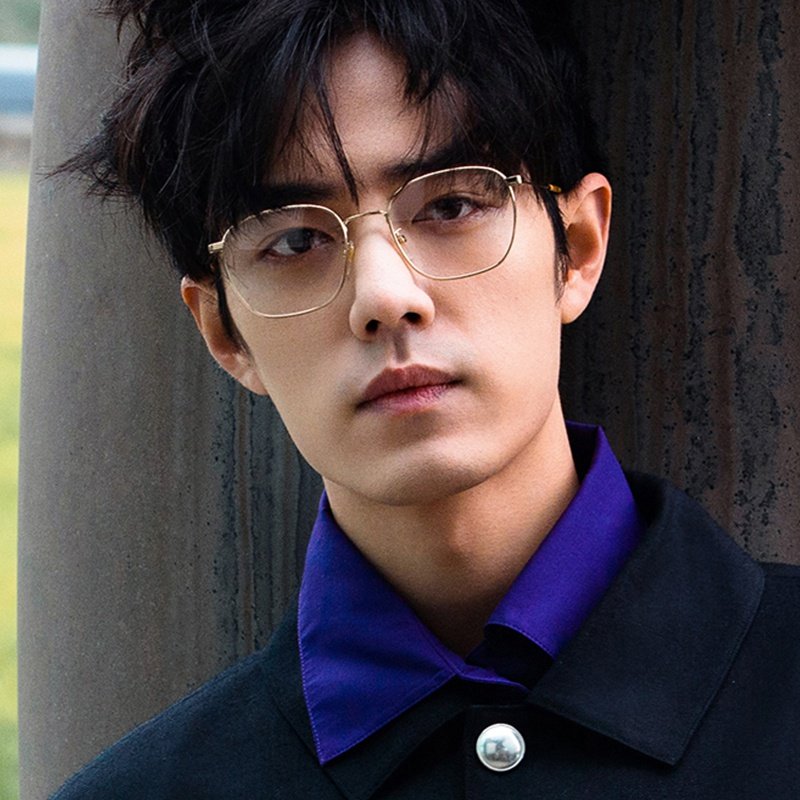 肖战同款超轻纯钛方框全框可配近视眼镜金丝边复古文艺眼镜框男女