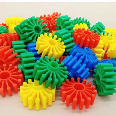 圆形齿轮拼插积木益智早教图片