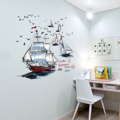 帆船墙贴画图片
