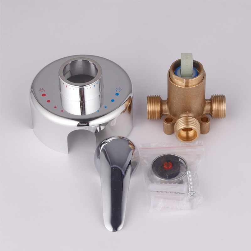 通用型电热水器贴墙式混水阀明装冷热w混合阀门淋浴花洒开关配件