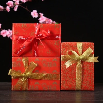 新年礼物包装纸儿童卡通s可爱红色大张尺寸礼品包装纸精致彩纸装