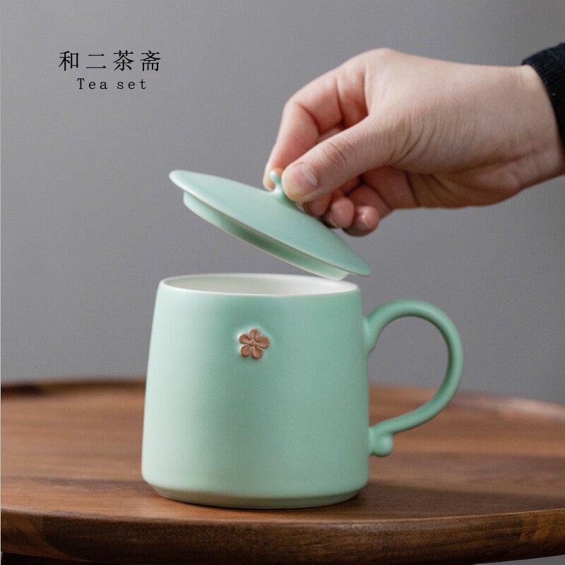 马克杯带盖陶瓷女士日式创意个性简约文艺家用办公室喝水口杯水杯