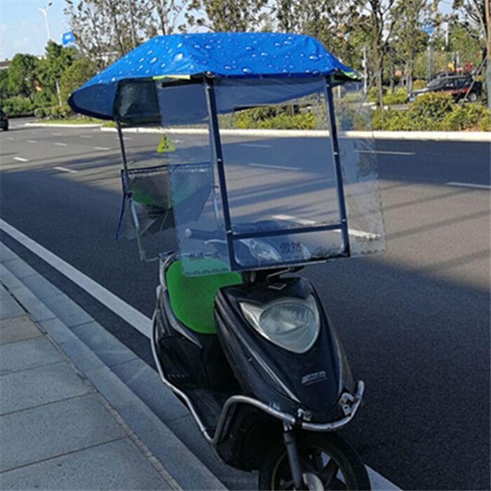 新品电动摩托车k遮雨蓬棚电瓶车弯梁车雨棚新款遮阳伞防雨伞挡风