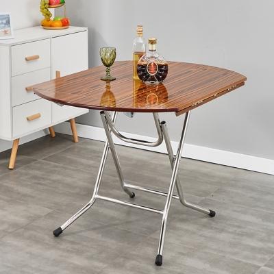 新品圆形n简易折叠餐桌正方形桌实木可吃饭桌大圆桌小户型家用折