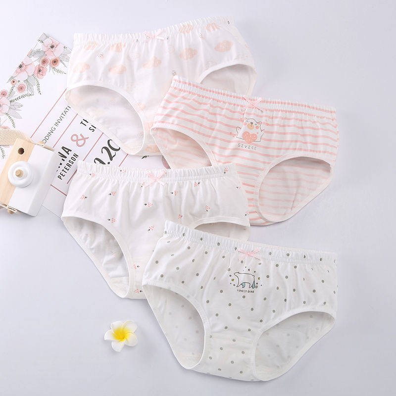 南极人小女孩三角内裤女童内裤纯x中大童12岁儿童纯棉内裤女三角