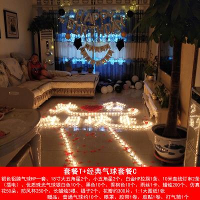 生日浪漫惊喜布置男生蜡烛图片