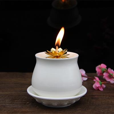 油灯j.灯座苏佛佛供陶瓷灯前明灯长供佛供灯灯酥油灯佛家用