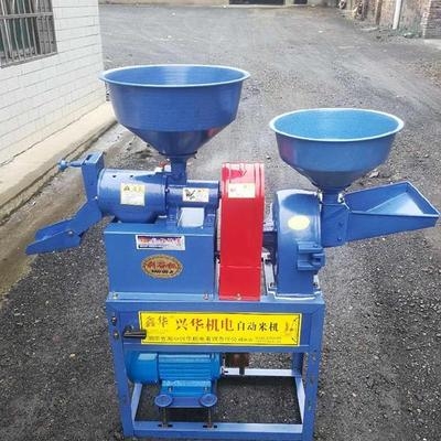 智能家用小型碾米机粉碎一体机做猪料粉碎一体机脱壳两相台式碾.