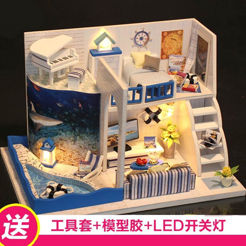 网红A  Double box size hand baby princess house diy hut a sp