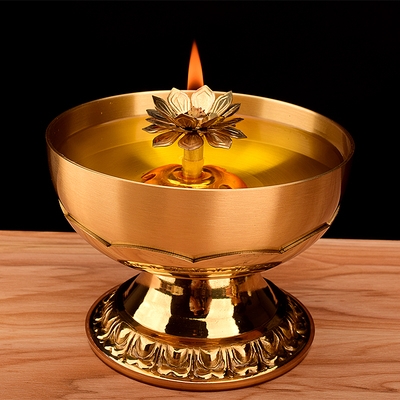铜酥油灯碗图片