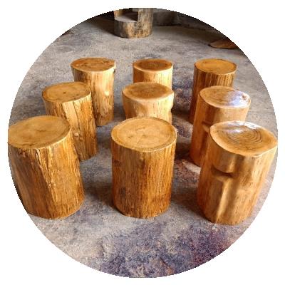 实木墩子树桩圆凳子支架图片