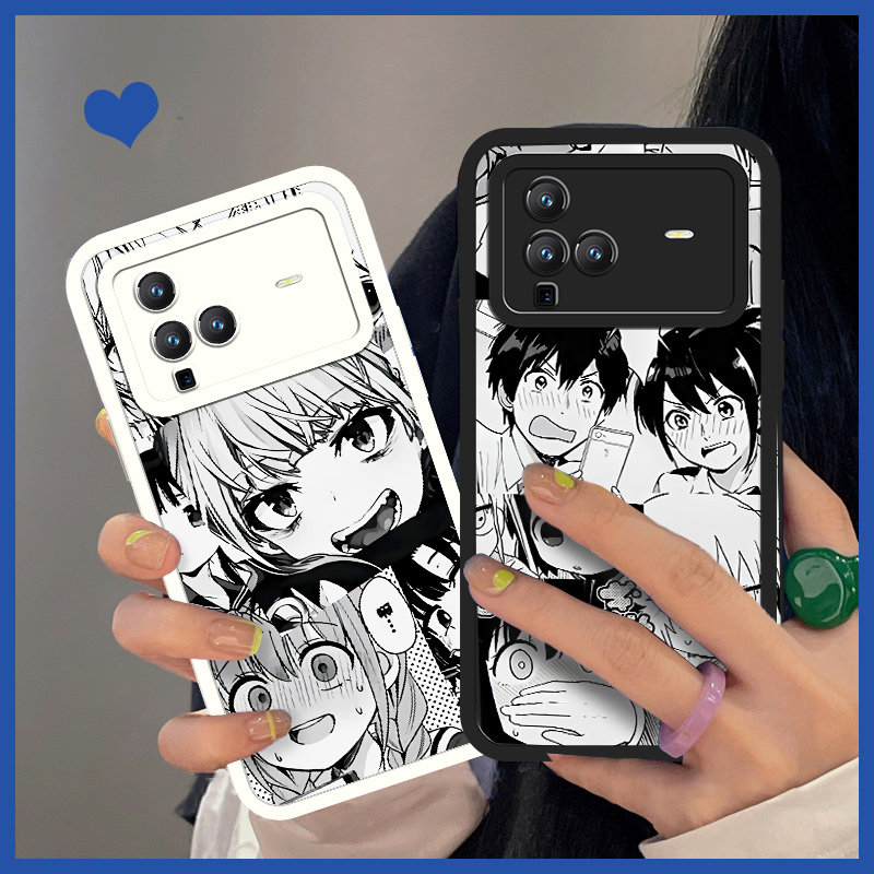 vivox80pro 十手机壳黑白漫画vivo新款x80动漫日系二次元少女x80por