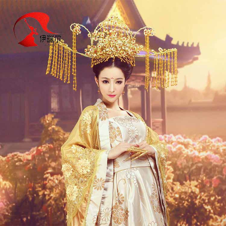 古装摄影服装_古装影视唐朝宫廷大气皇后贵妃服装影楼摄影演出服莺吟