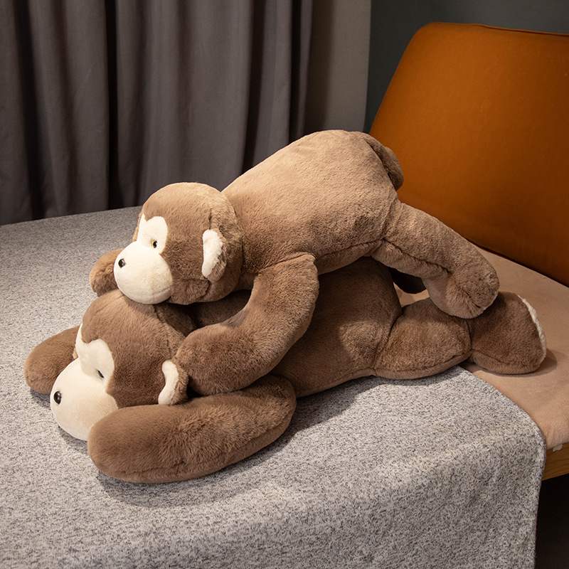 新款床上大号毛绒玩具可爱软体猴子公仔仿真动物猫玩偶装饰品摆件