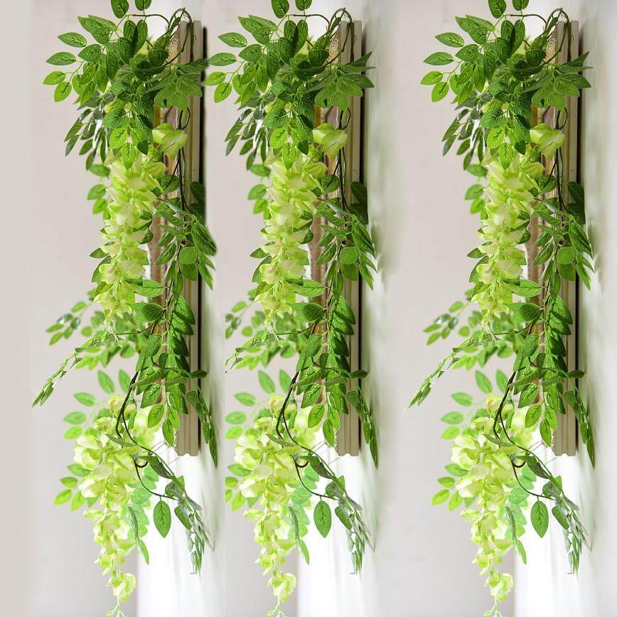 仿真紫藤花假花花藤条装饰吊顶吊花塑料花串藤蔓空调管道遮挡缠绕