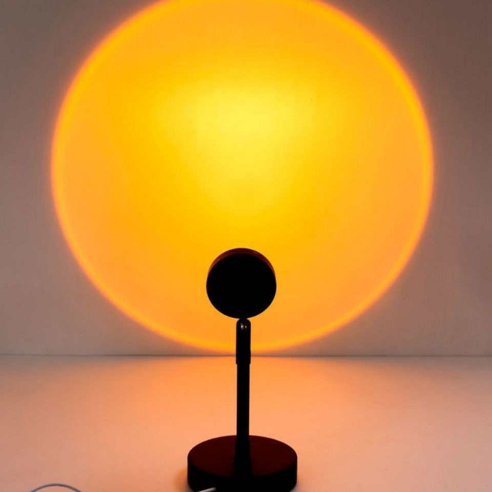 迷你网红日落灯拍照氛围夕阳落日灯卧室落地台灯余晖投影日不落灯