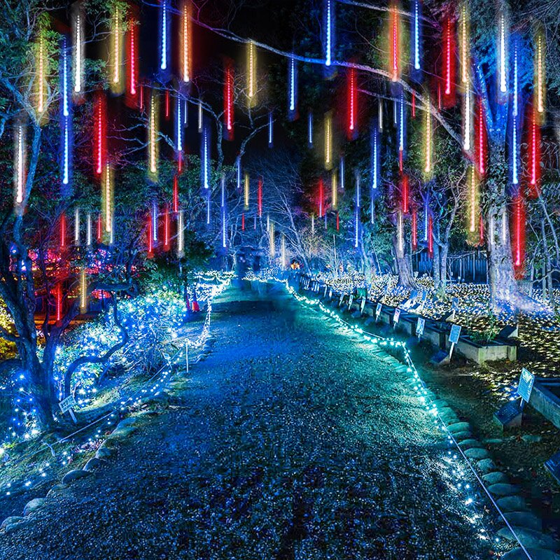 特价灯饰挂件_春节装饰用品室外院子灯饰挂件发光工程亮化瀑布浪漫led