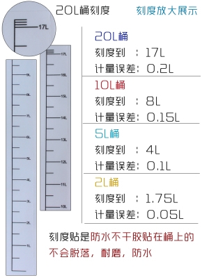 消毒桶刻度表图片