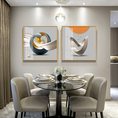高档餐厅装饰餐厅壁画墙面北欧画画墙壁画挂饭厅简约餐厅的现代装