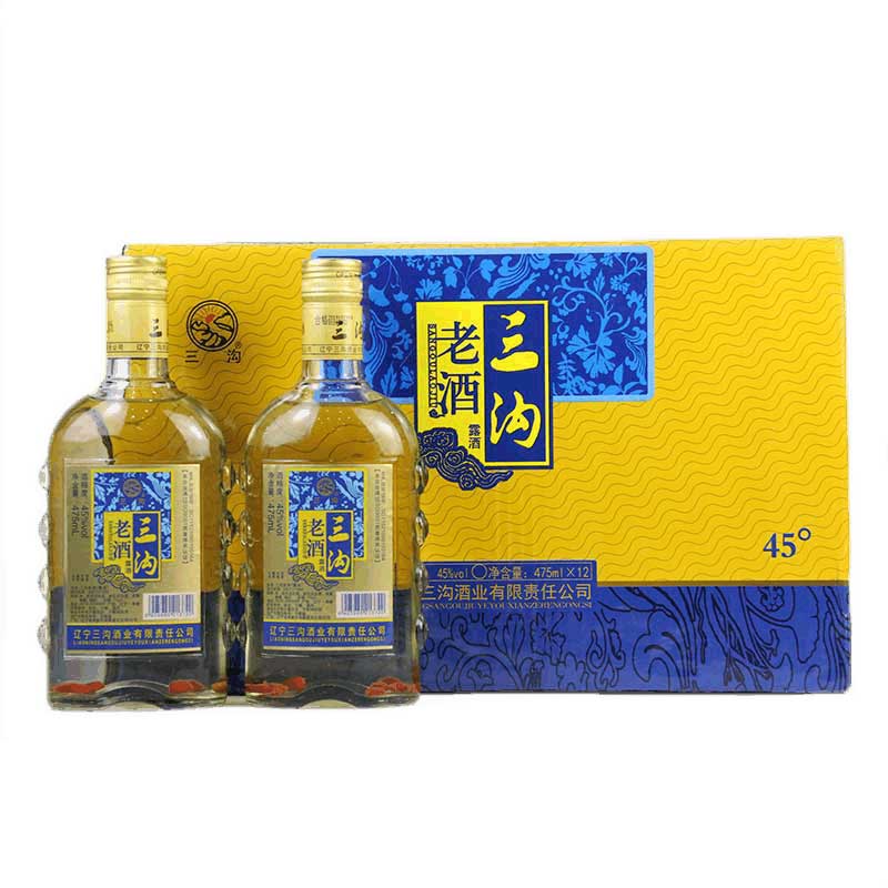 辽宁阜新特产三沟老窖枸杞酒475ml*6瓶装45度露酒白酒口粮酒