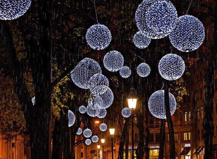 树木led挂藤球上的球灯新年户外树灯彩灯庭院灯节日树上装饰景观