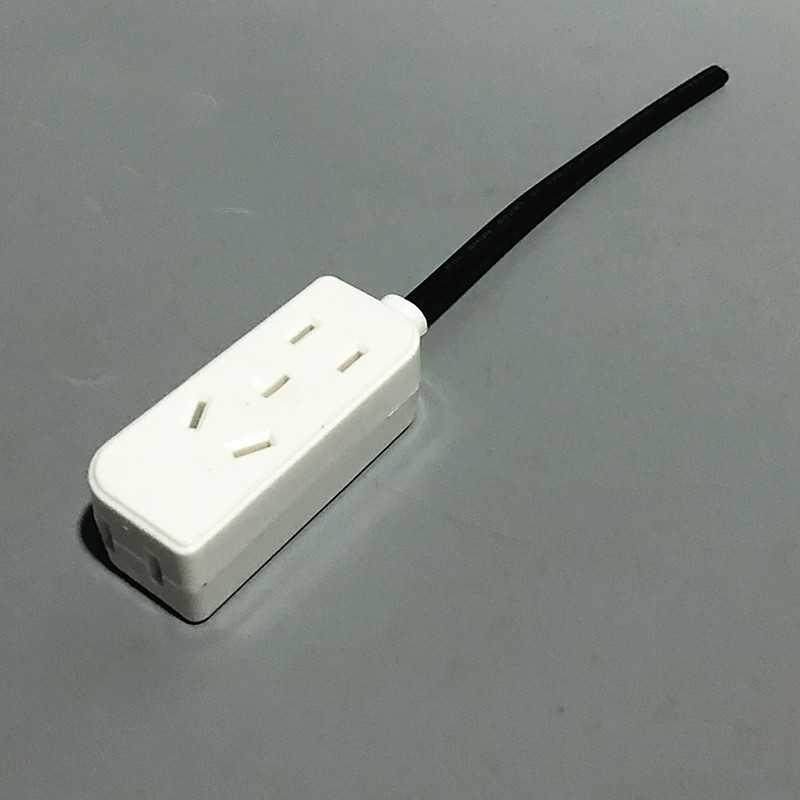 监控电源延长线一体两孔母插头公母接带线二脚220v电源排插座