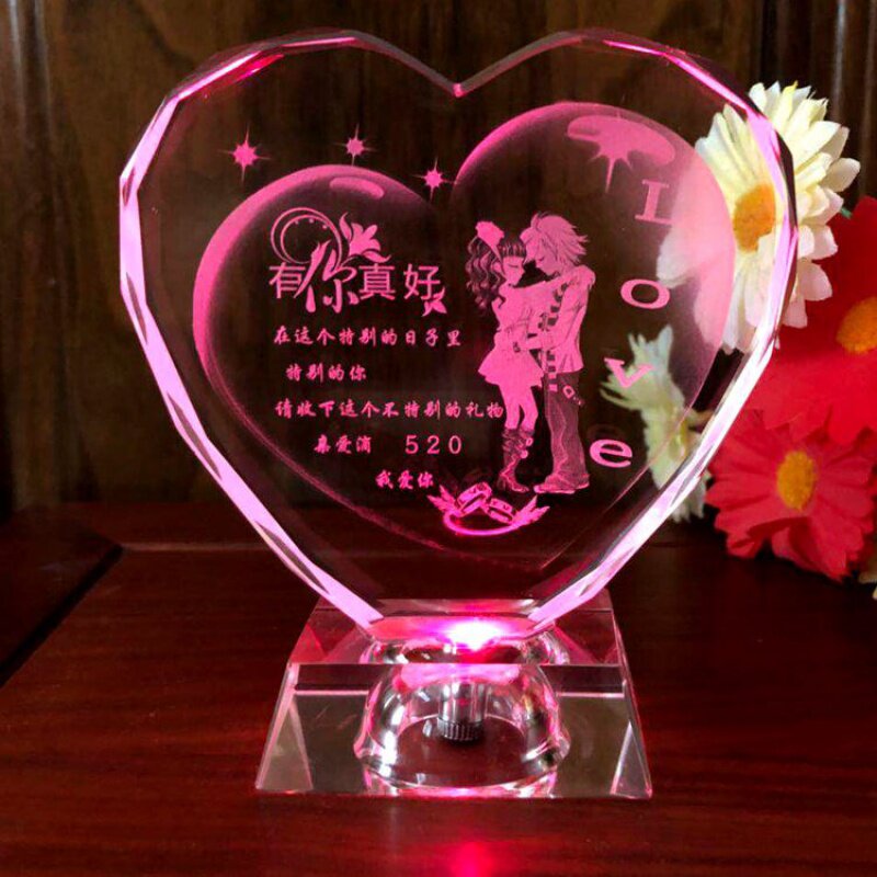 520情人节礼物创意定制发光礼物送女朋友闺蜜老婆走心装饰品礼品