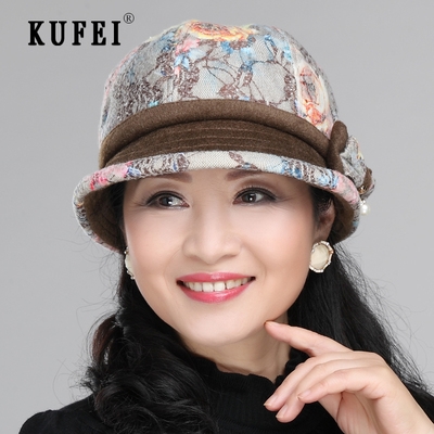 中老年人秋冬时尚春秋妈妈帽中年女冒秋季冬季女帽女士秋天帽子