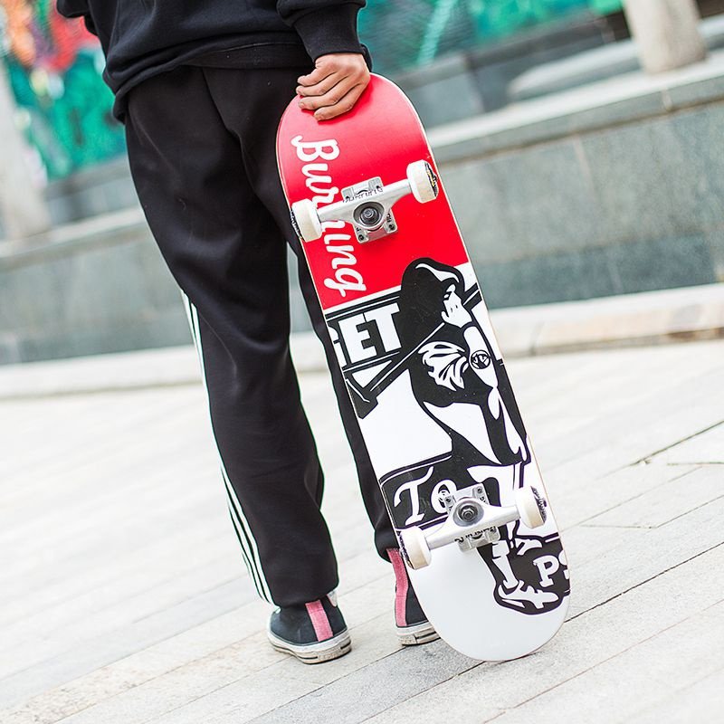 滑板初学者儿童成人成年男孩女生青少年入门专业板双翘四轮滑u板