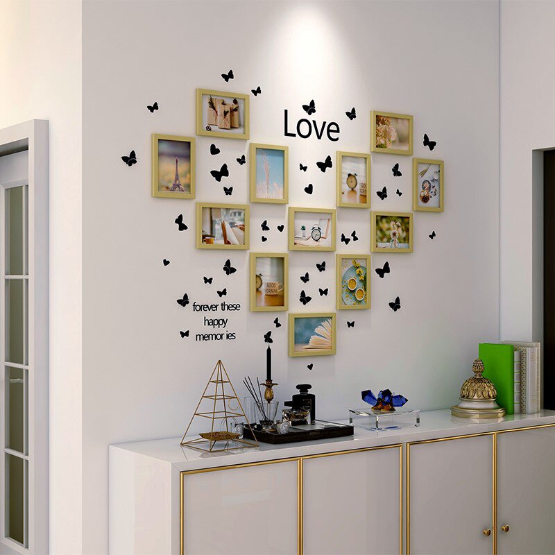 墙上相册墙创意多张照片组合相框宝宝挂墙全家福ins拍照情侣可爱