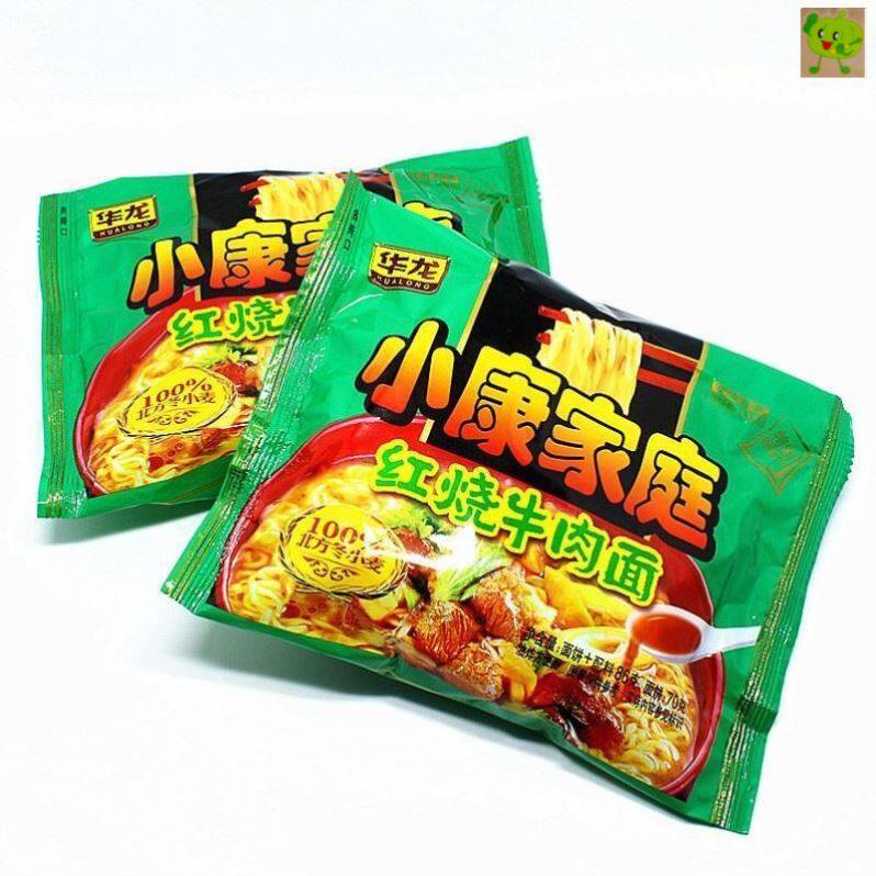 华龙108方便面华龙小康家庭红烧牛肉面吗泡面大包袋装老式今麦郎