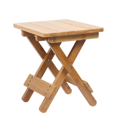 楠竹折叠凳子便携式家用实木马扎户外钓鱼椅小板凳小凳子洗脚方凳