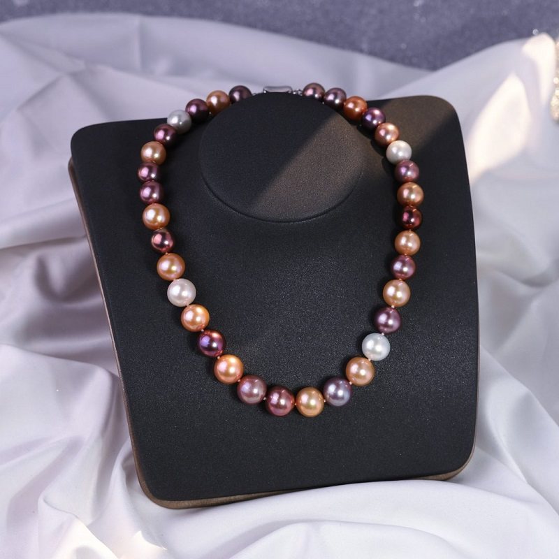 angeperle天使之泪淡水珍珠甄选莫提卡拉彩珠项链11-13mm颈饰