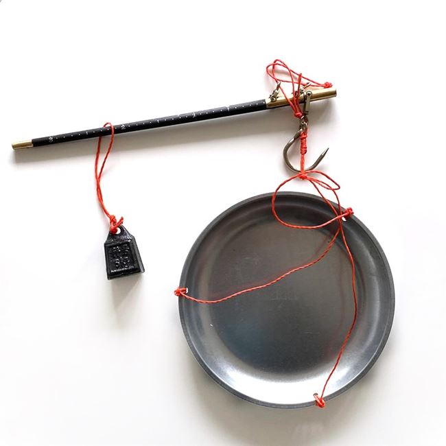 y-jian盘秤老秤杆木杆秤手工秤老式秤带盘钩秤木头手提秤家用称9