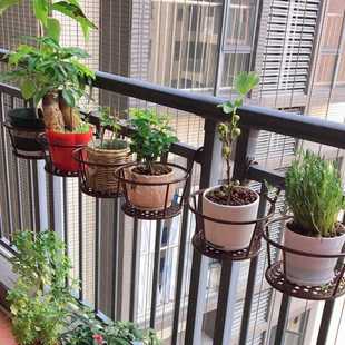 阳台悬挂式花架铁艺栏杆护栏窗台绿萝吊兰花盆挂架置物架