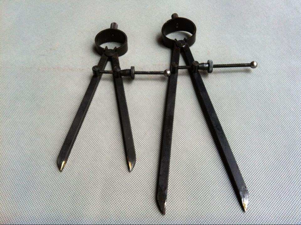 合金弹簧圆规钳工划规工业圆规画线规元园规150200250300