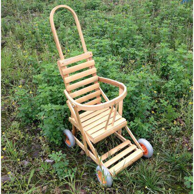 四川竹子手推车婴儿超轻便夏季宝宝四轮小推车儿童竹编万向轮餐