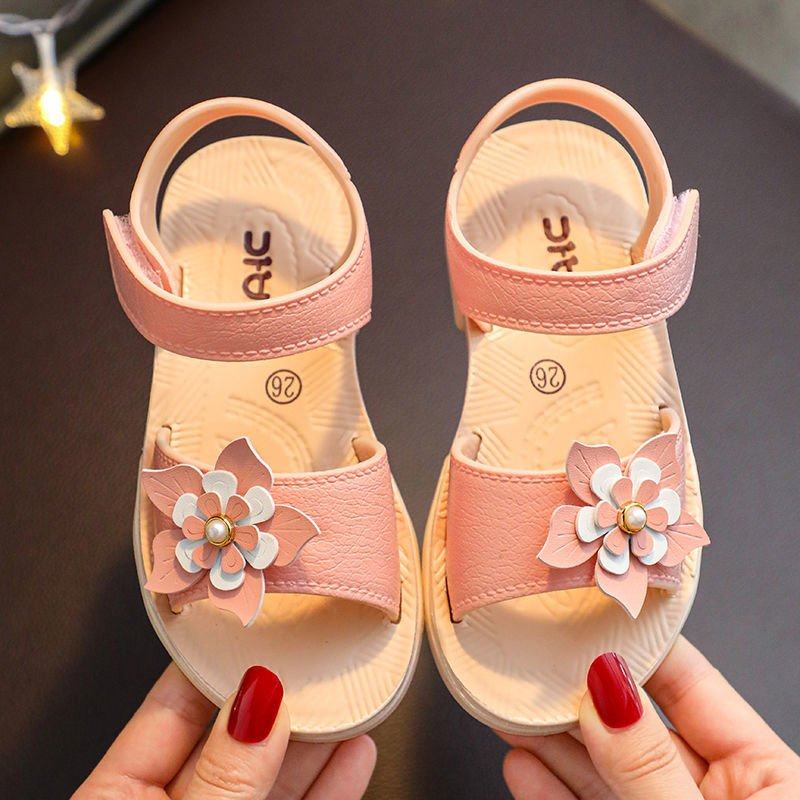 七波辉儿童女童凉鞋2021夏季小女孩宝宝时尚中大童沙滩软底童鞋