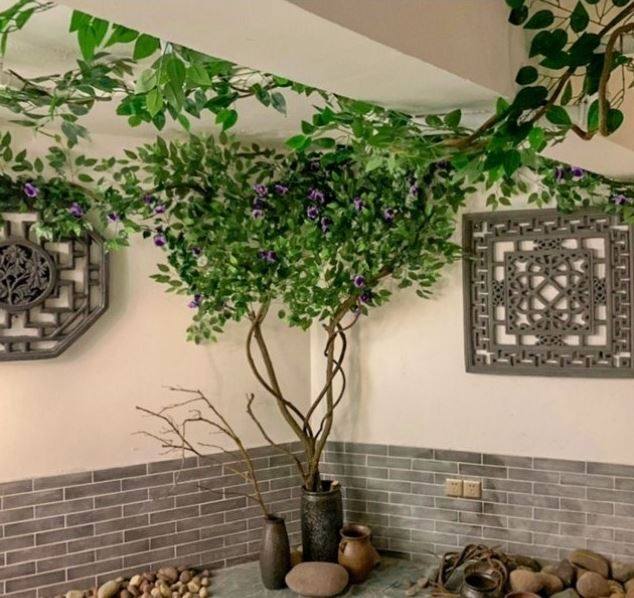 高档仿真壁挂三角梅门店花艺装饰假树藤花藤枯藤树叶藤蔓桃花樱花