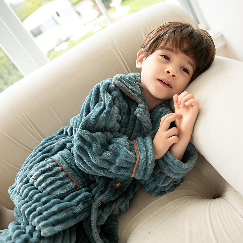 儿童超厚睡衣男宝冬季分体加厚加棉高端小孩子家居服两岁宝宝加绒