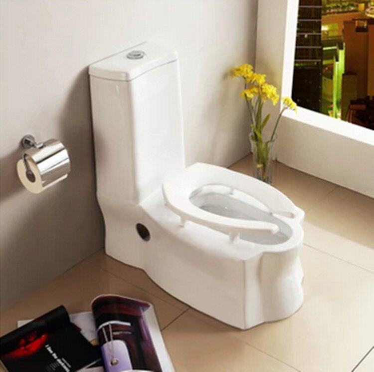 蹲坐两用陶瓷马桶座坐便器老人小孩孕妇连体式个性双用马桶