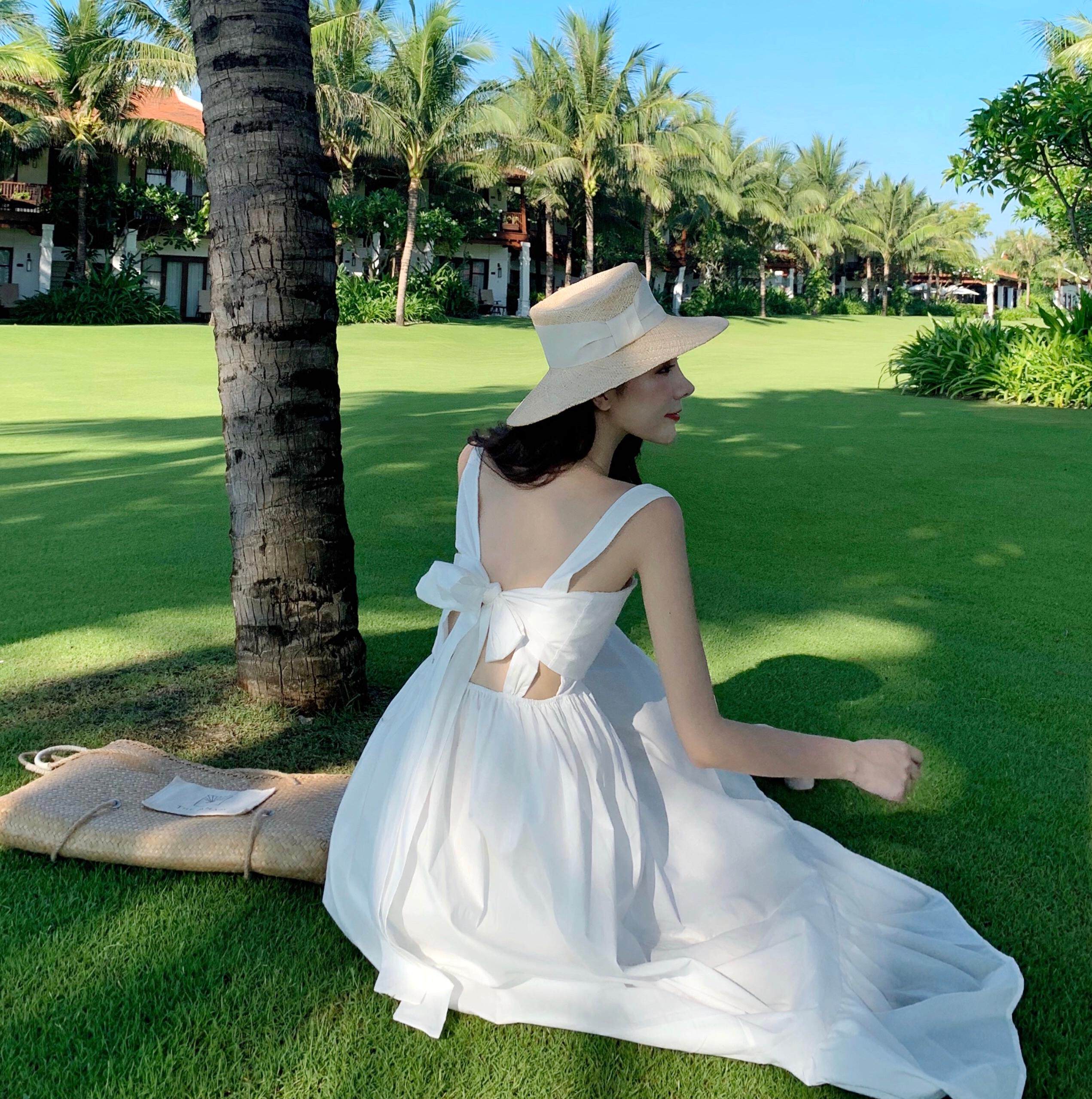 2020新款三亚海边度假沙滩裙超仙旅游衣服吊带长裙出游连衣裙女