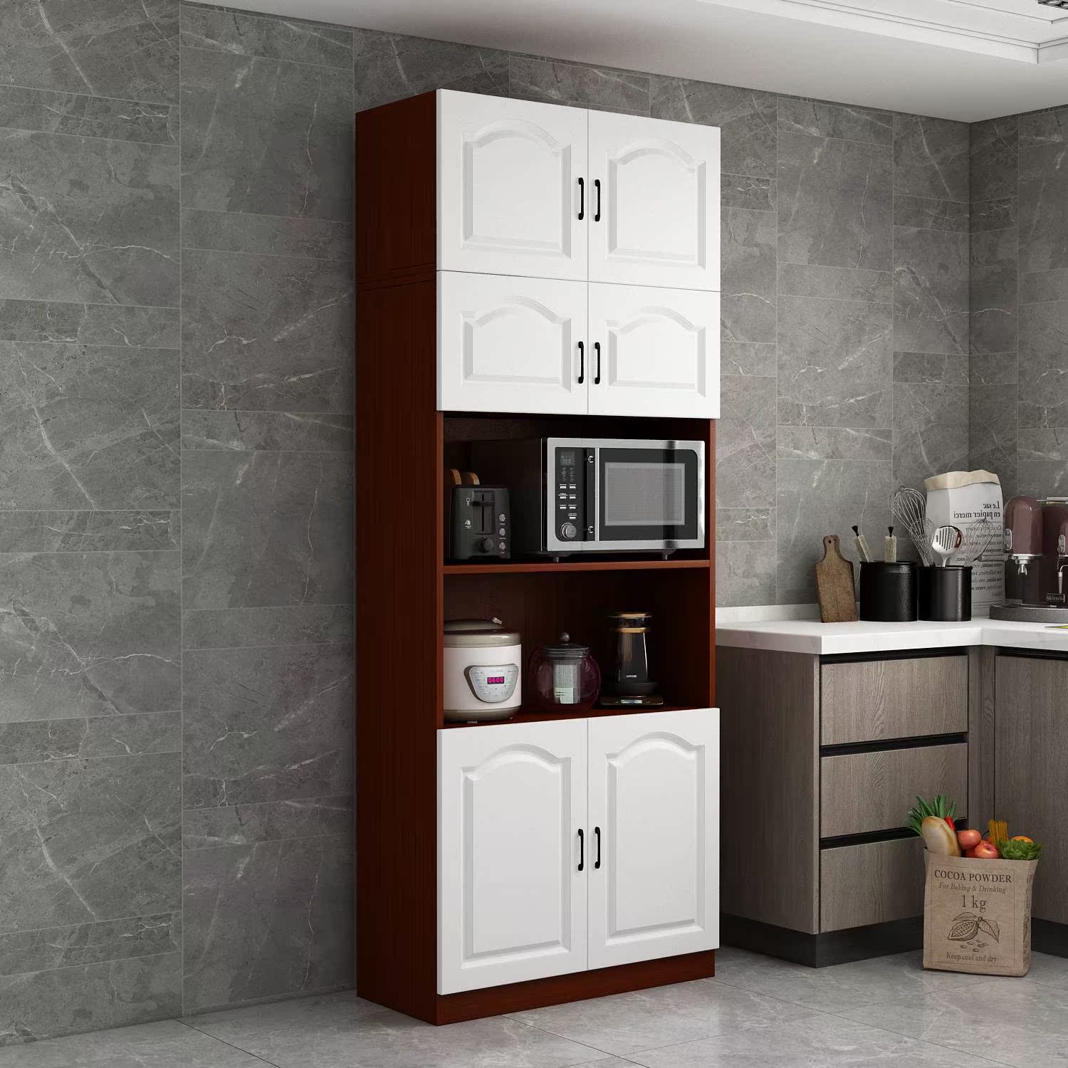 收纳置农架多功能家用q杂物柜碗物家用厨房橱柜物村灶台储柜柜