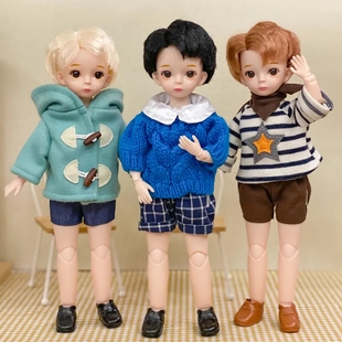 30厘米巴比6分bjd男娃娃衣服换装sd关节男生玩偶过家家女孩玩具