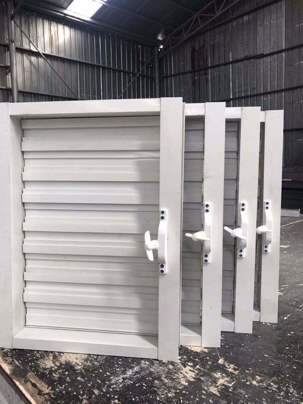 铝合金手动百叶风口防雨防风百叶窗可开关百叶联动电动户外百叶窗