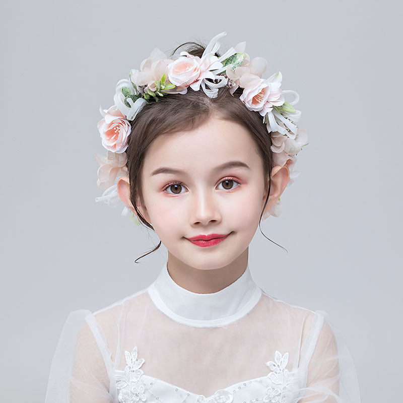 儿童花环头饰韩版森女系超仙藤条公主花环小女孩演出花童婚纱配饰