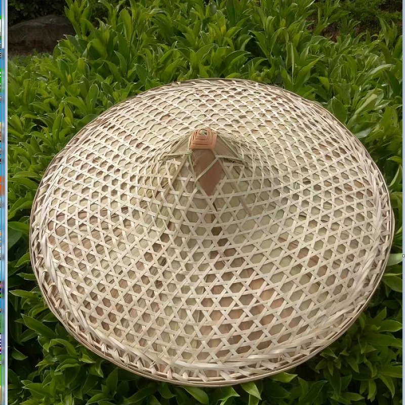 表演道具草帽帽竹防晒装饰钓鱼舞蹈斗笠竹编帽竹灯罩制品竹防雨帽