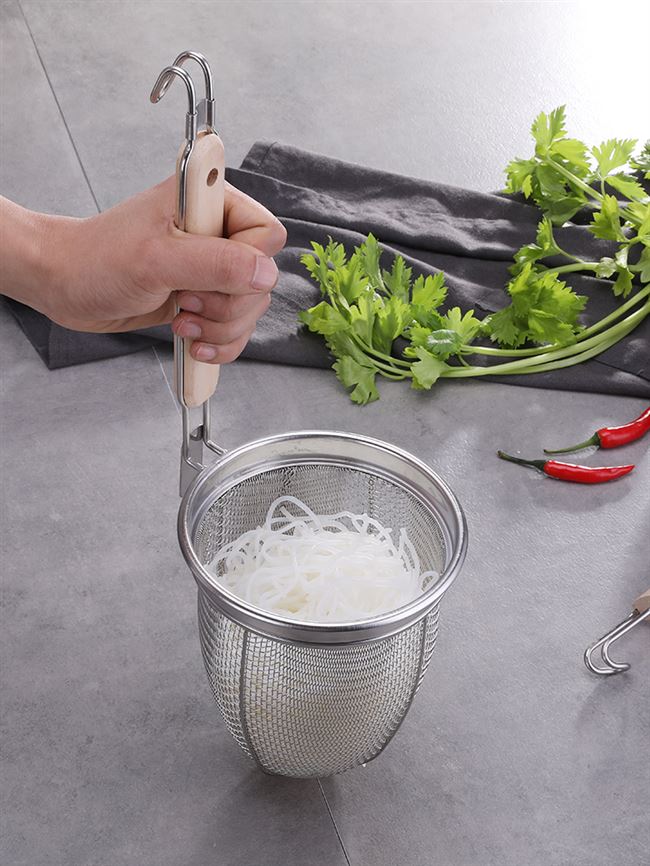 漏斗过滤网篓子麻辣烫漏勺工具分煮框煮面斗油炸篮粉丝商用米粉篓粉漏