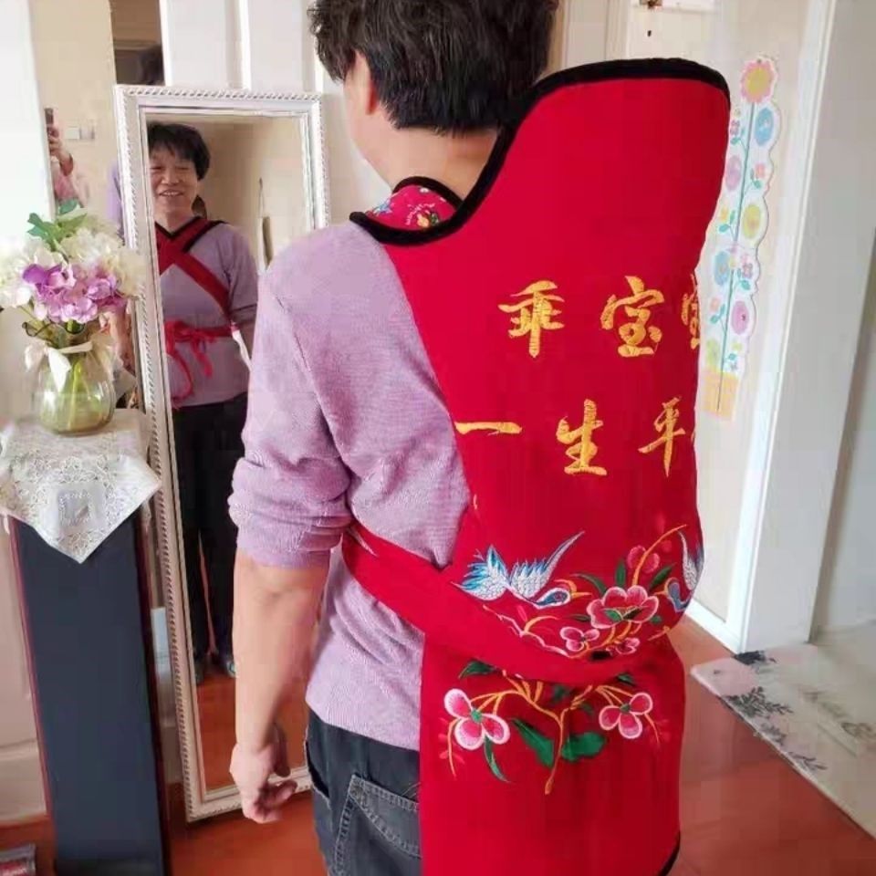 贵州背小孩的背带孩儿前后两用后背云南婴儿外出简易老式绑带传统